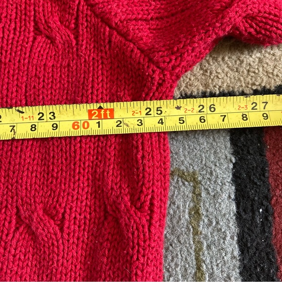 Vintage Polo Ralph Lauren Cable Knit Sweater Men's XL Polo Golf Shield Crest - Picture 6 of 7